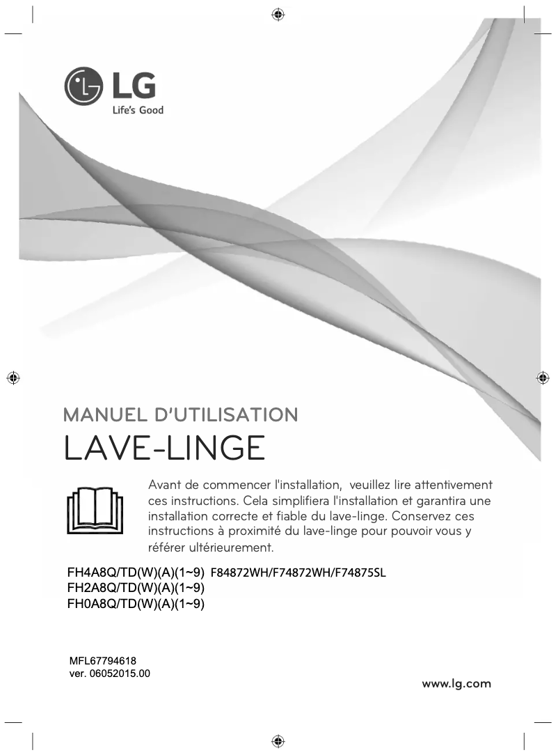 Page n°1 - Manuel utilisateur LG F74875SL