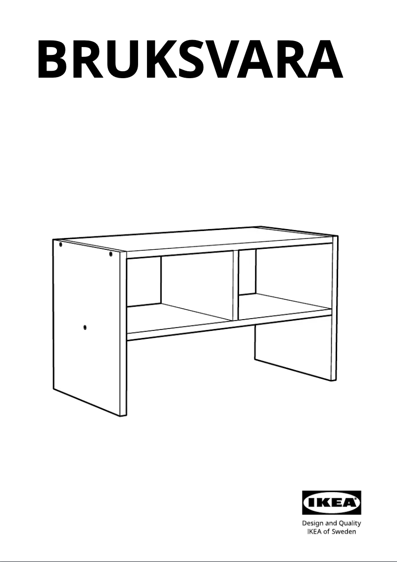 Page 1 de la notice Manuel utilisateur Ikea BRUKSVARA 505.756.08