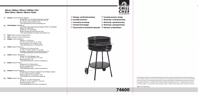 Image de la première page du manuel de l'appareil 74600
