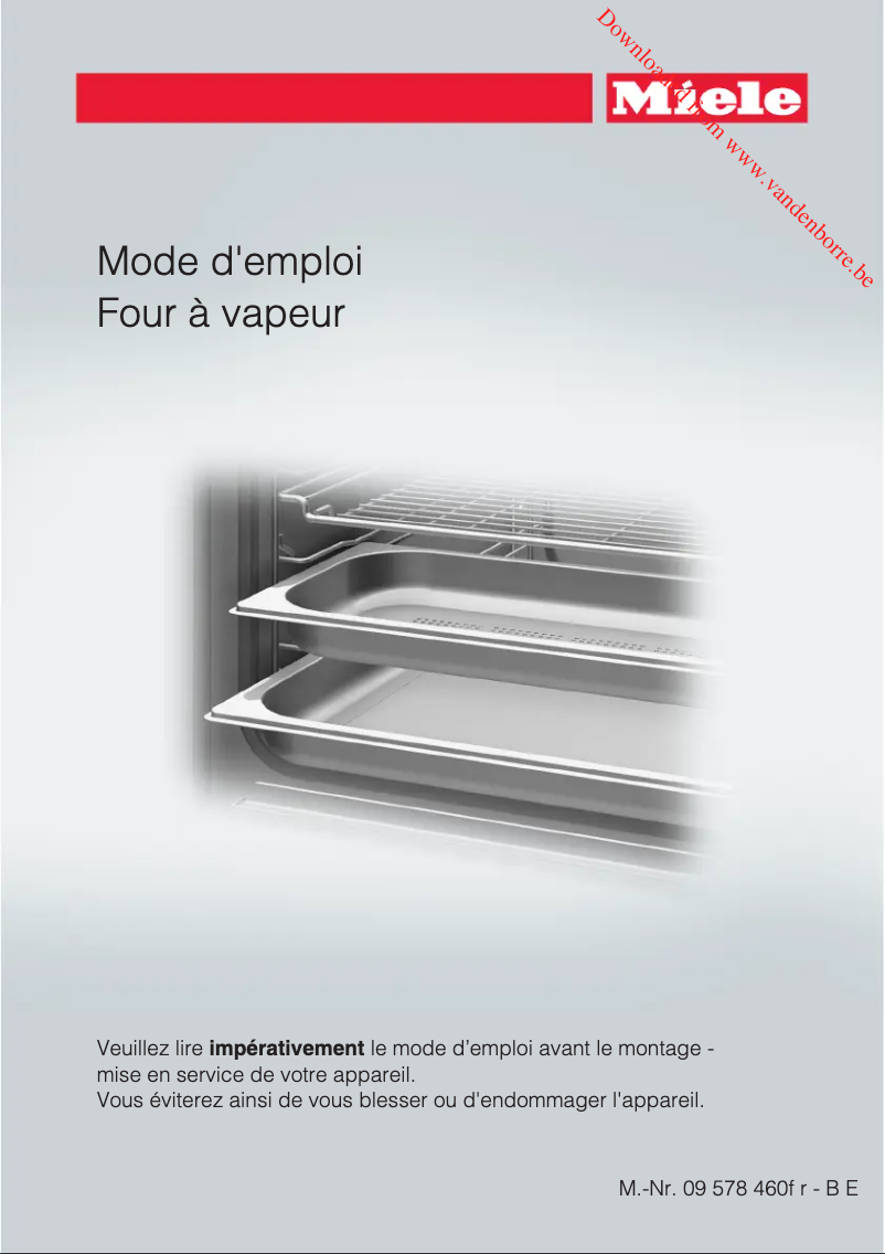 Page 1 de la notice Manuel utilisateur Miele DG 6010