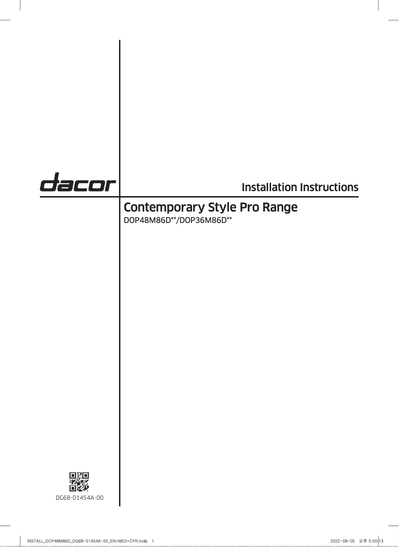 Image de la première page du manuel de l'appareil DOP36M86DPS
