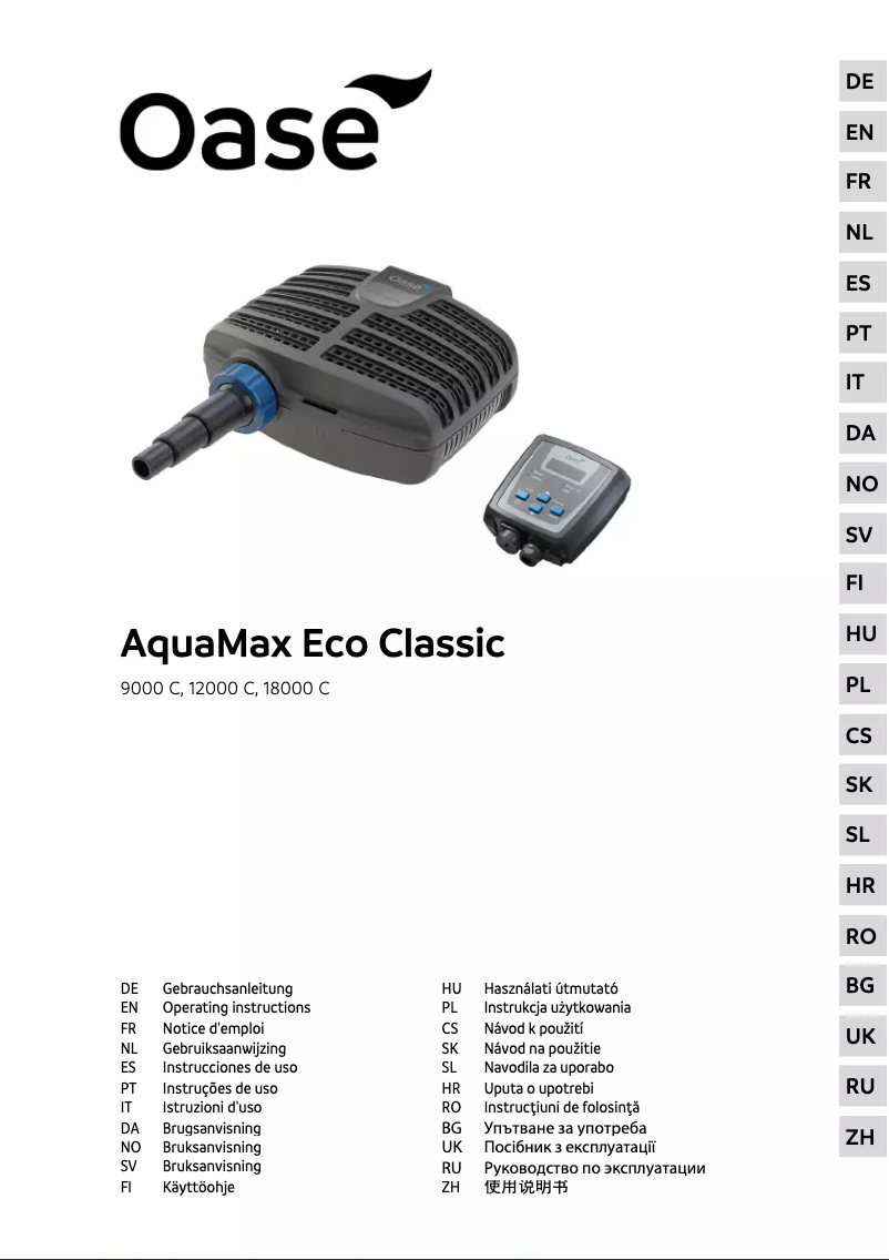 Image de la première page du manuel de l'appareil AquaMax Eco Classic 12000C