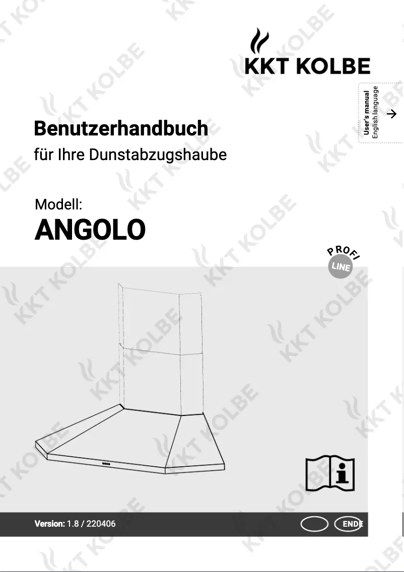 Page 1 de la notice Manuel utilisateur KKT Kolbe ANGOLO1005ED