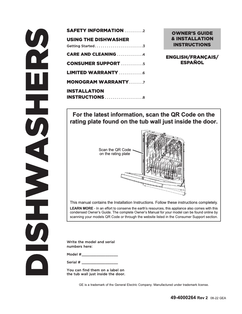 Page 1 de la notice Guide d'installation Adora DDT700SGNBB
