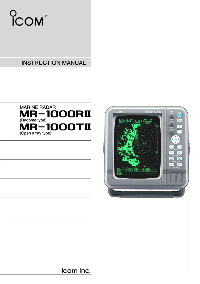 Page n°1 - Manuel utilisateur ICOM MR1000TII