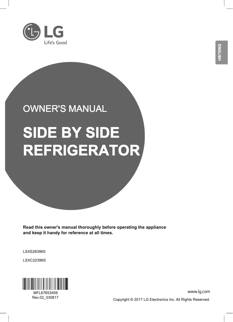Image de la première page du manuel de l'appareil LSXS26396