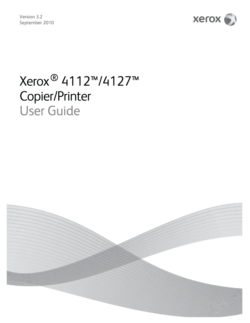 Page n°1 - Manuel utilisateur Xerox 4112