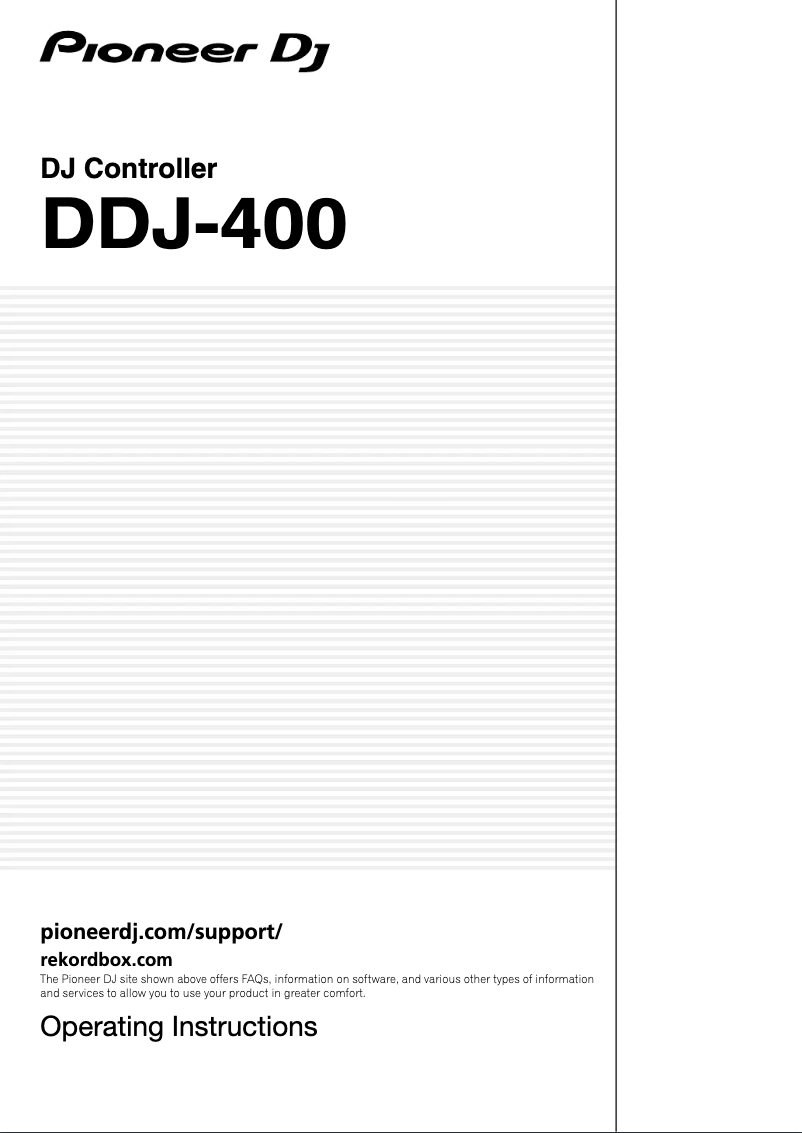 Page 1 de la notice Mode d'emploi Pioneer DDJ-400