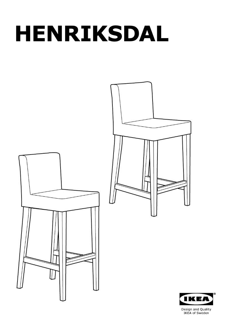 Page 1 de la notice Instructions / montage Ikea HENRIKSDAL