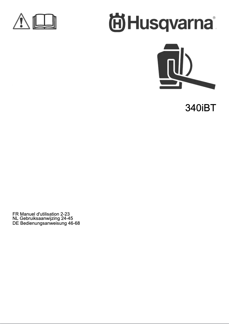 Page n°1 - Manuel utilisateur Husqvarna 340iBT