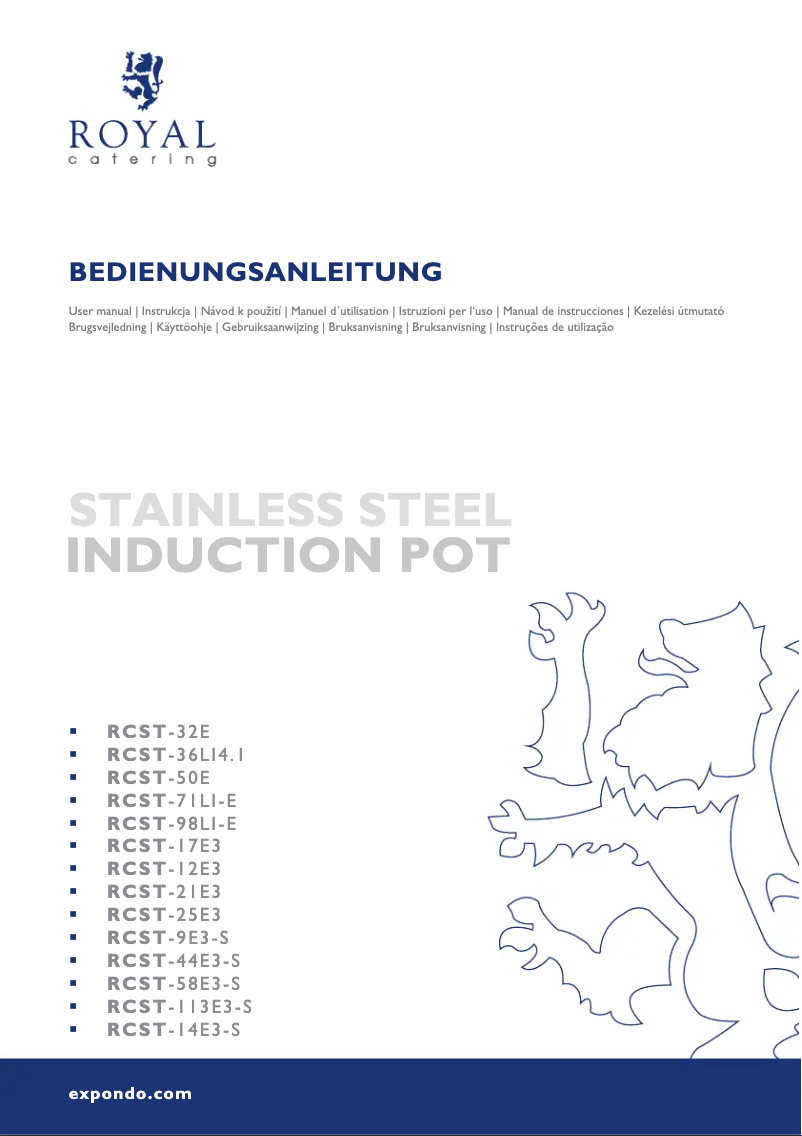 Image de la première page du manuel de l'appareil RCST-98LI-E