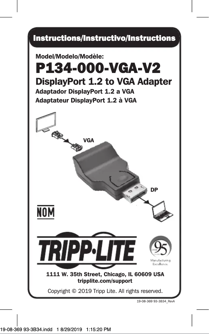Página 1 del manual Manual de usuario Tripp Lite P134-000VGAV2BP