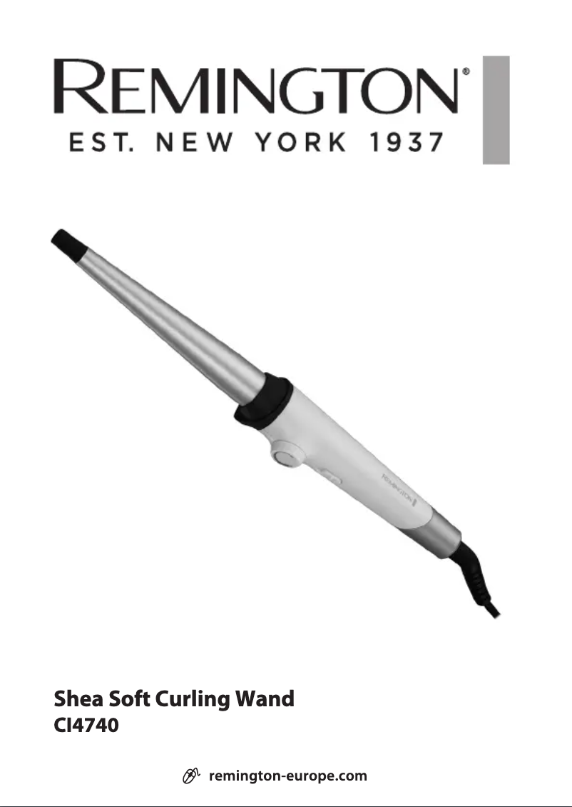 Page 1 de la notice Manuel utilisateur Remington Shea Soft Curling Wand CI4740