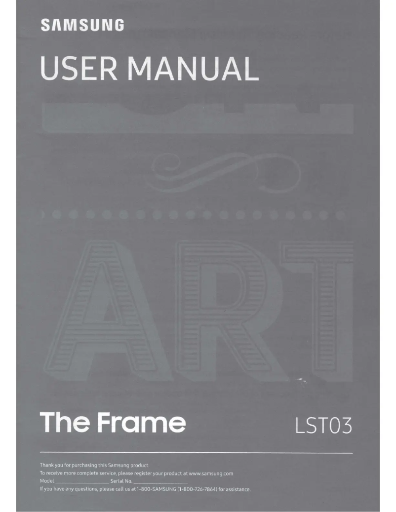 Page 1 de la notice Manuel utilisateur Samsung The Frame QN43LS03T