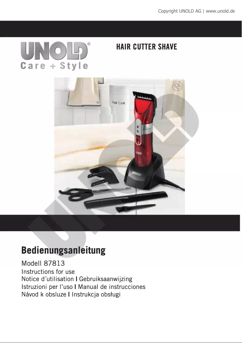 Page n°1 - Manuel utilisateur Unold Shave 87813