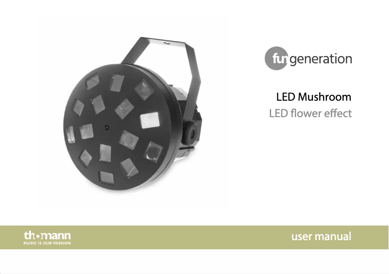Page 1 de la notice Manuel utilisateur Fun Generation LED Mushroom