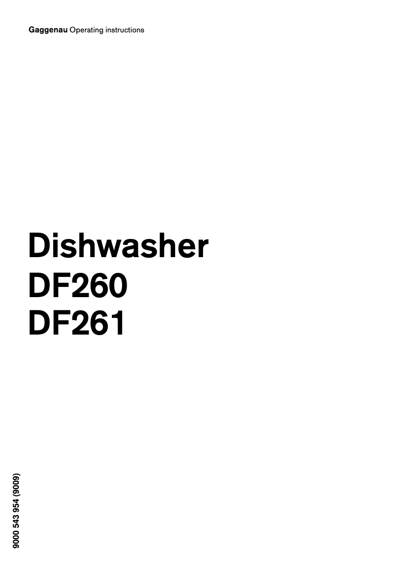 Página 1 del manual Manual de usuario Gaggenau DF 261-161