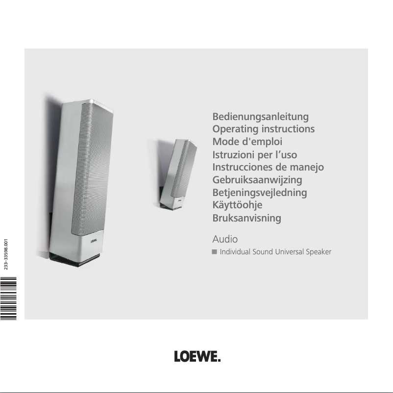 Page n°1 - Manuel utilisateur Loewe Individual Sound Universal Speaker