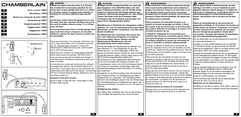 Image de la première page du manuel de l'appareil 75REV