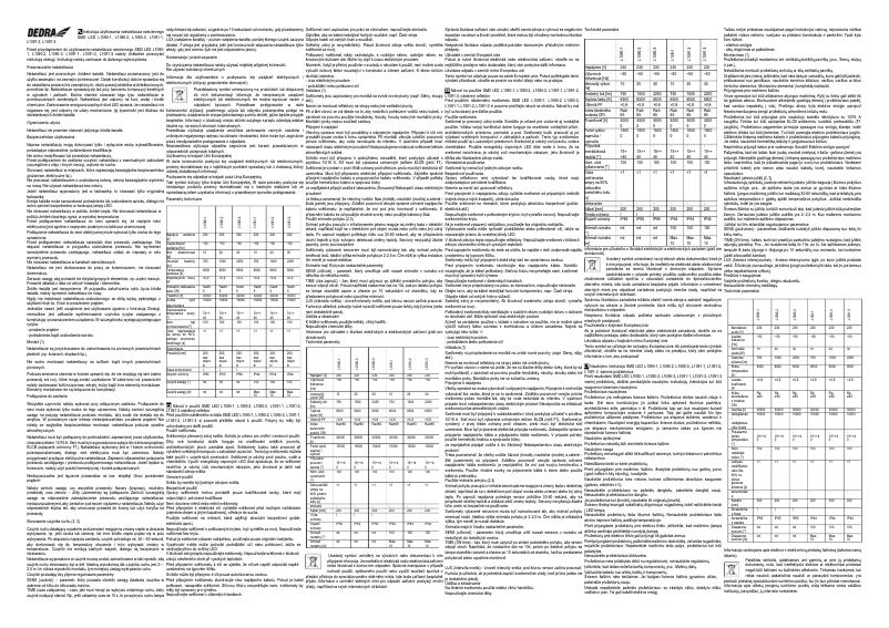 Page 1 de la notice Manuel utilisateur DEDRA L1091-3