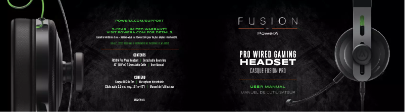 Page 1 de la notice Manuel utilisateur PowerA Fusion Pro