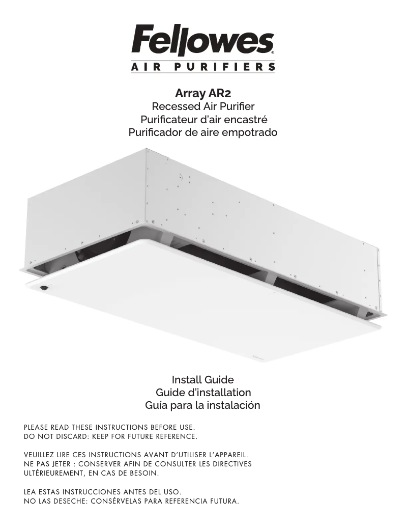 Page n°1 - Manuel utilisateur Fellowes Array AR2