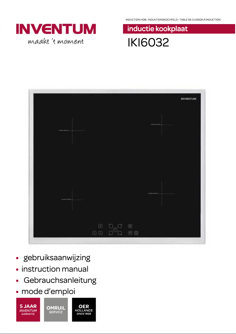 Page n°1 - Manuel utilisateur Inventum IKI6032