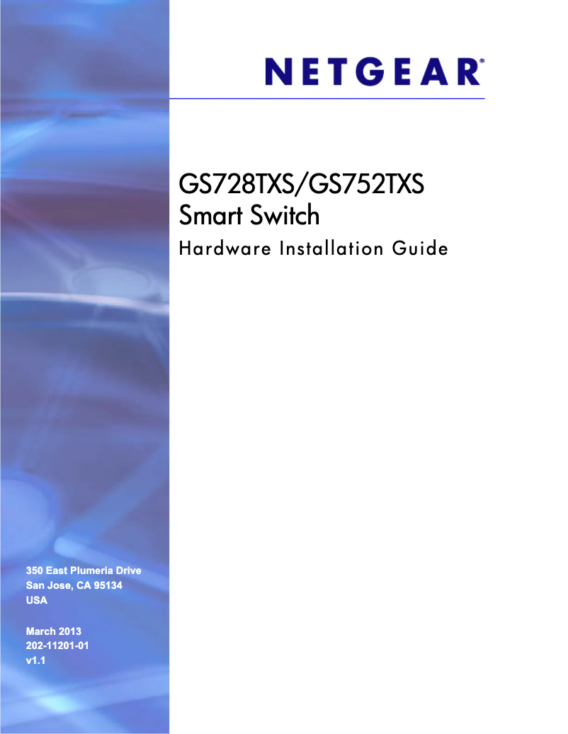 Page n°1 - Guide d'installation Netgear GS752TXS