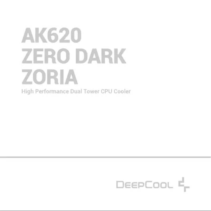 Image de la première page du manuel de l'appareil AK620 Zero Dark Zoria