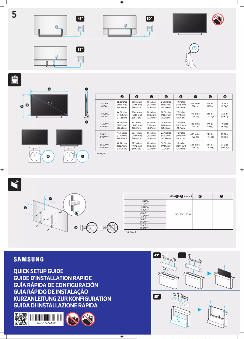 Page 1 de la notice Manuel utilisateur Samsung QA50Q60AAG