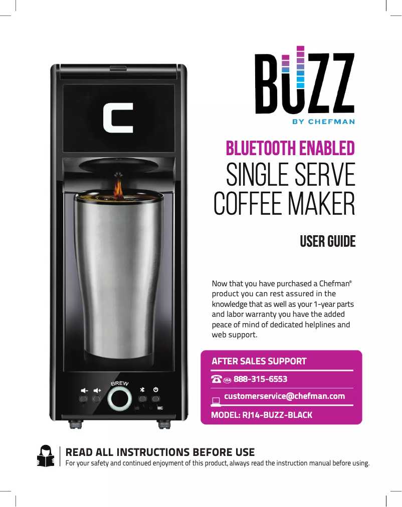 Página 1 del manual Manual de usuario Chefman Buzz