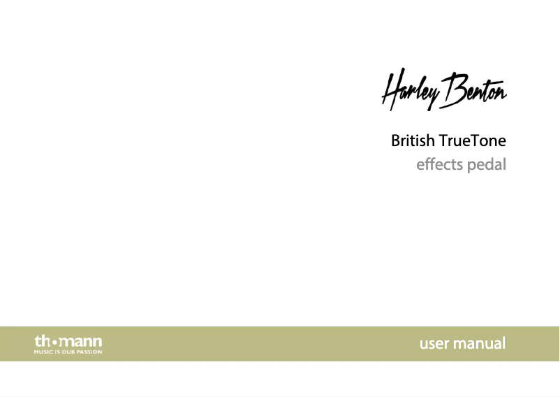 Image de la première page du manuel de l'appareil British TrueTone