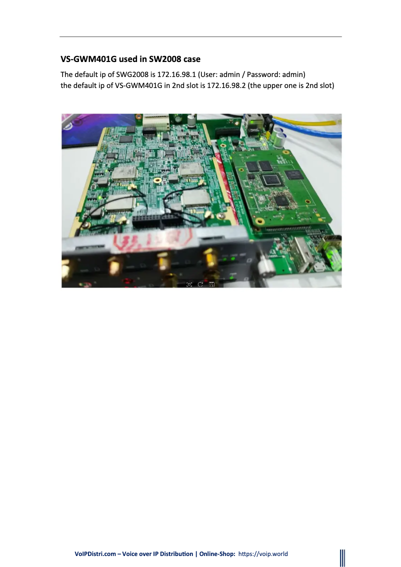 Page 1 de la notice Manuel utilisateur OpenVox VS-GWM401G