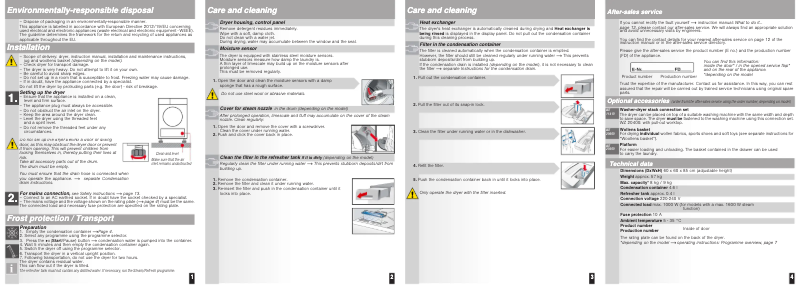 Page 1 de la notice Guide d'installation Siemens WT47Y849DN