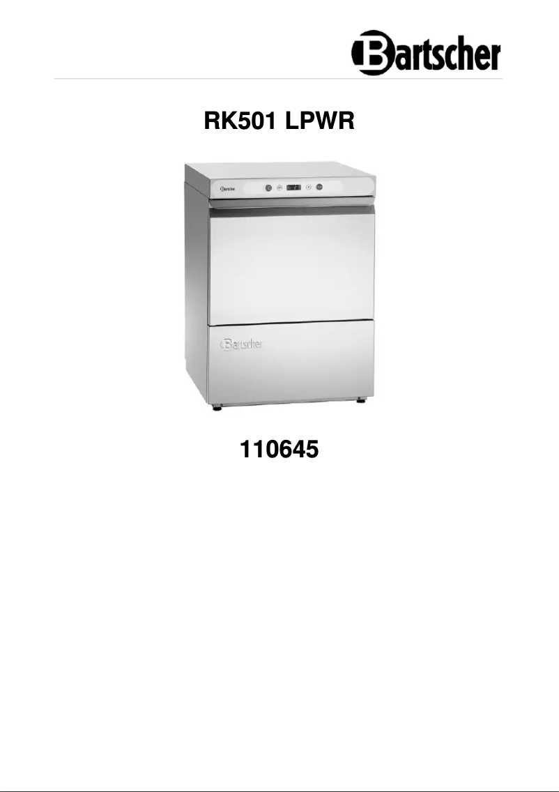 Page n°1 - Fiche technique Bartscher RK501 LPWR