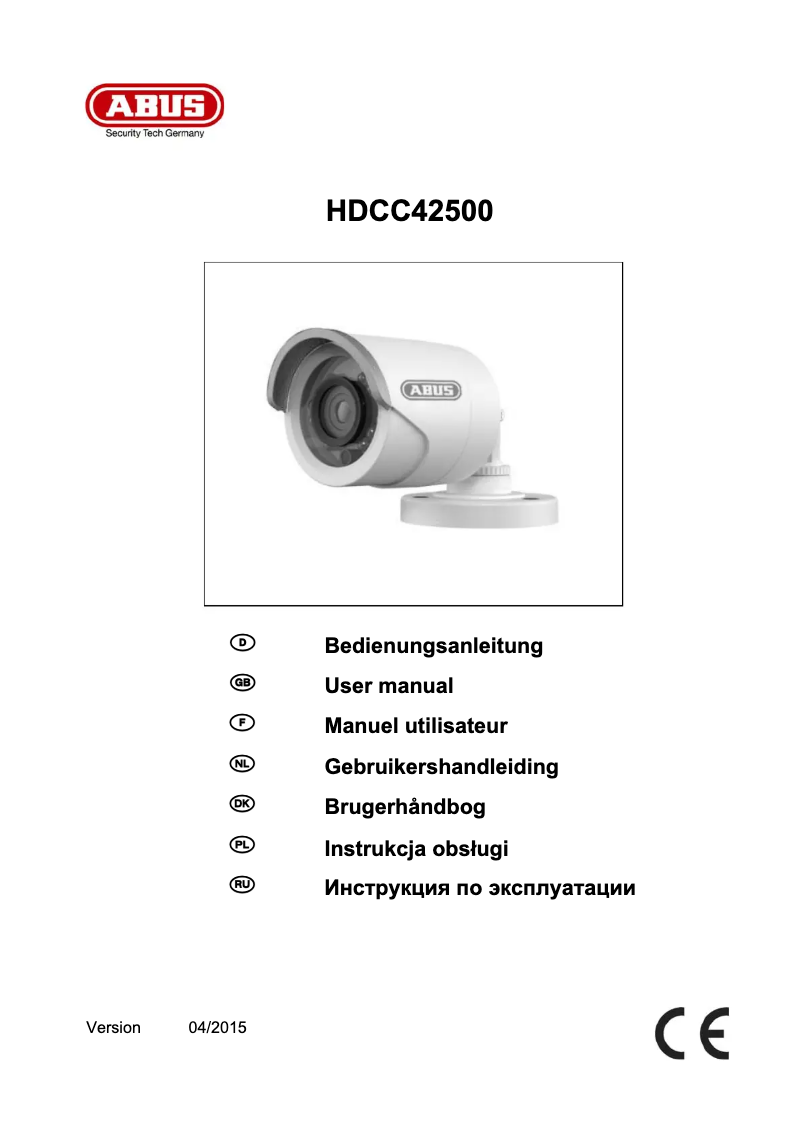 Page 1 de la notice Manuel utilisateur Abus HDCC42500