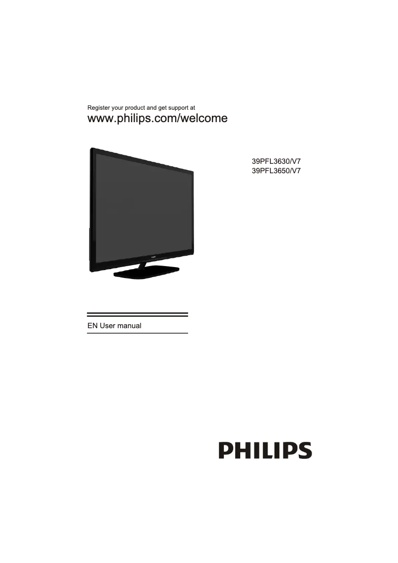 First page image of the manual for 39PFL3630