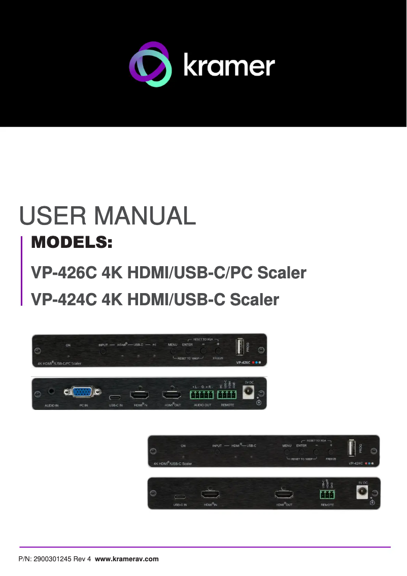 Image de la première page du manuel de l'appareil VP-424C