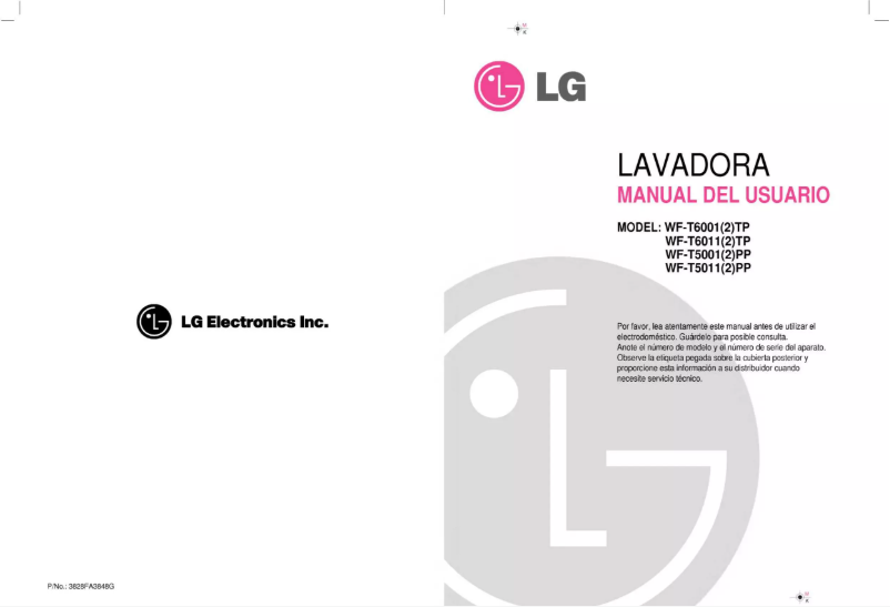 Page n°1 - Manuel utilisateur LG WF-T6011TP