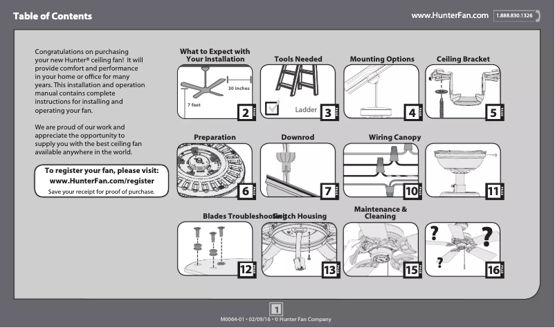 Página 1 del manual Manual de usuario Hunter Markham 54109
