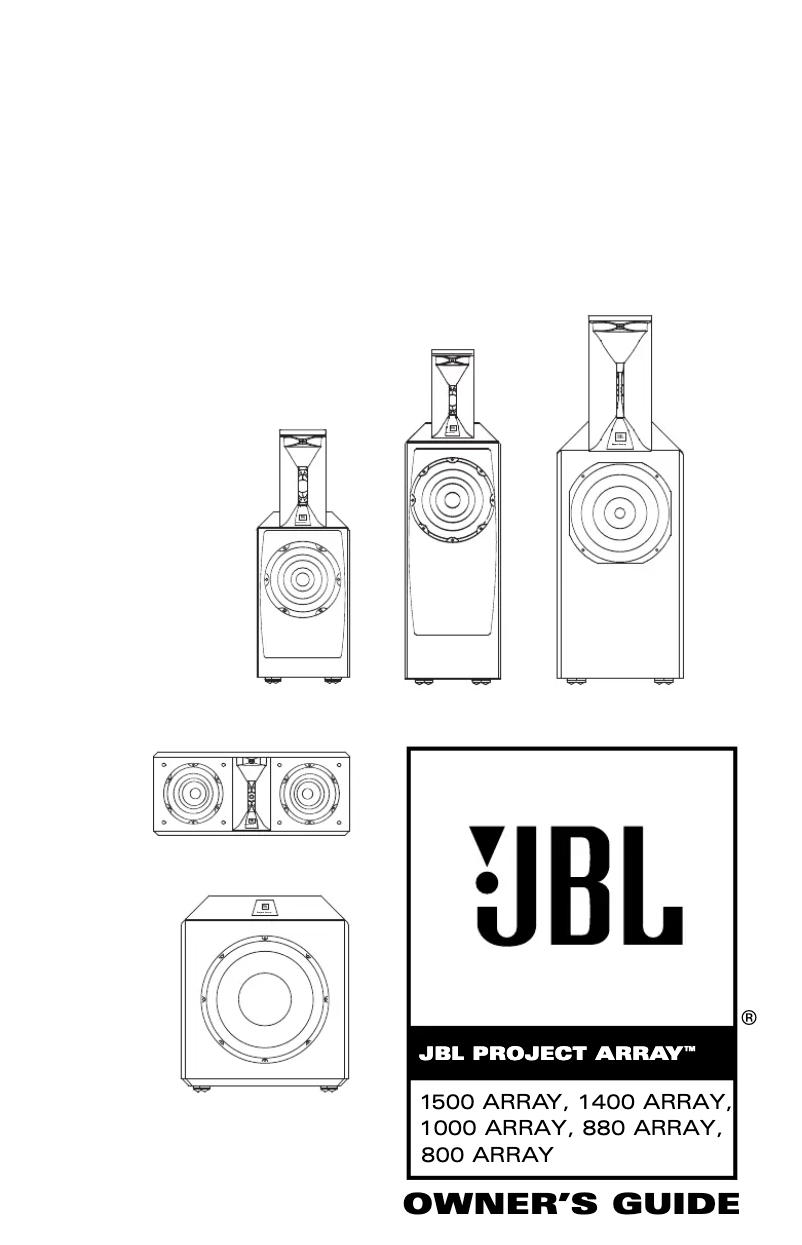 Page n°1 - Manuel utilisateur JBL Array 1400