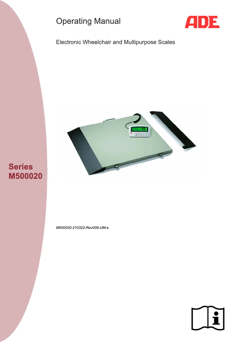 Page n°1 - Manuel utilisateur ADE M500020