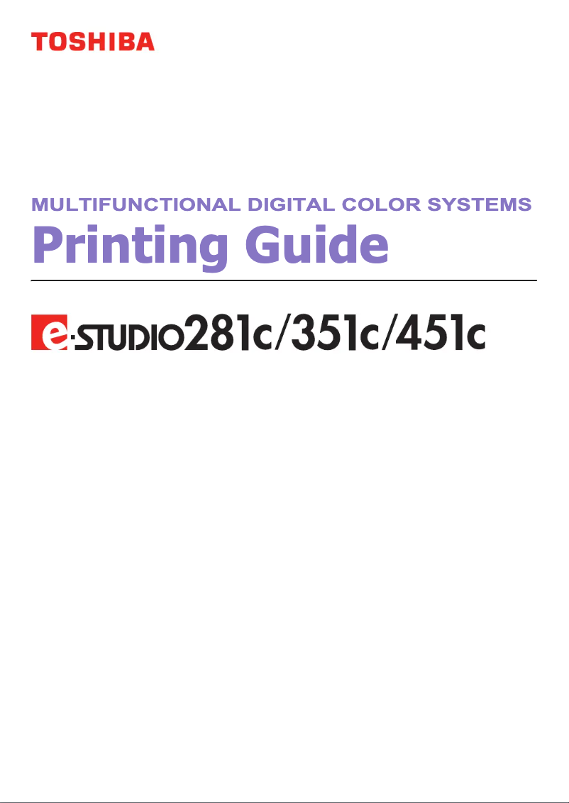 Imagen de la primera página del manual del dispositivo e-studio 351c