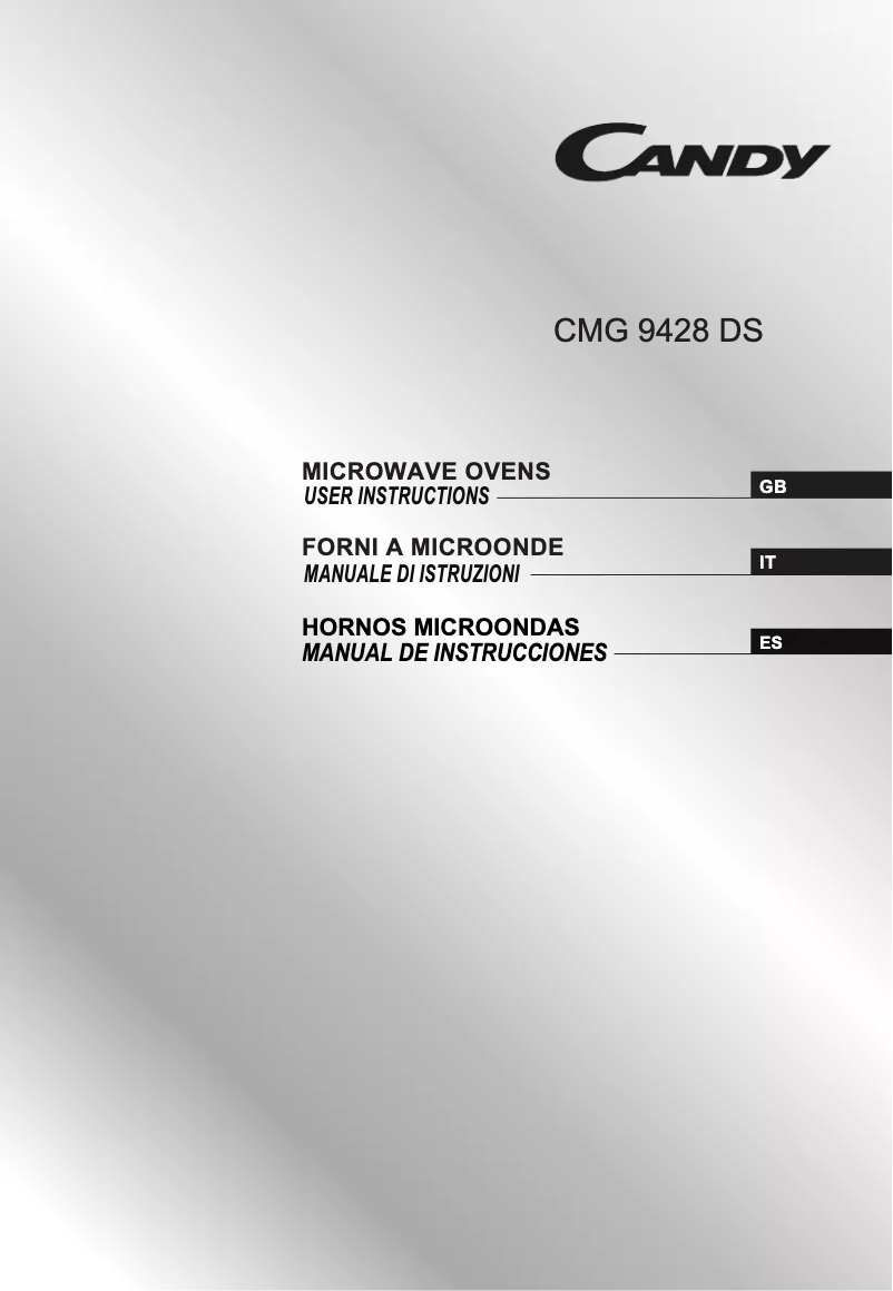 Image de la première page du manuel de l'appareil CMG 9428 DS