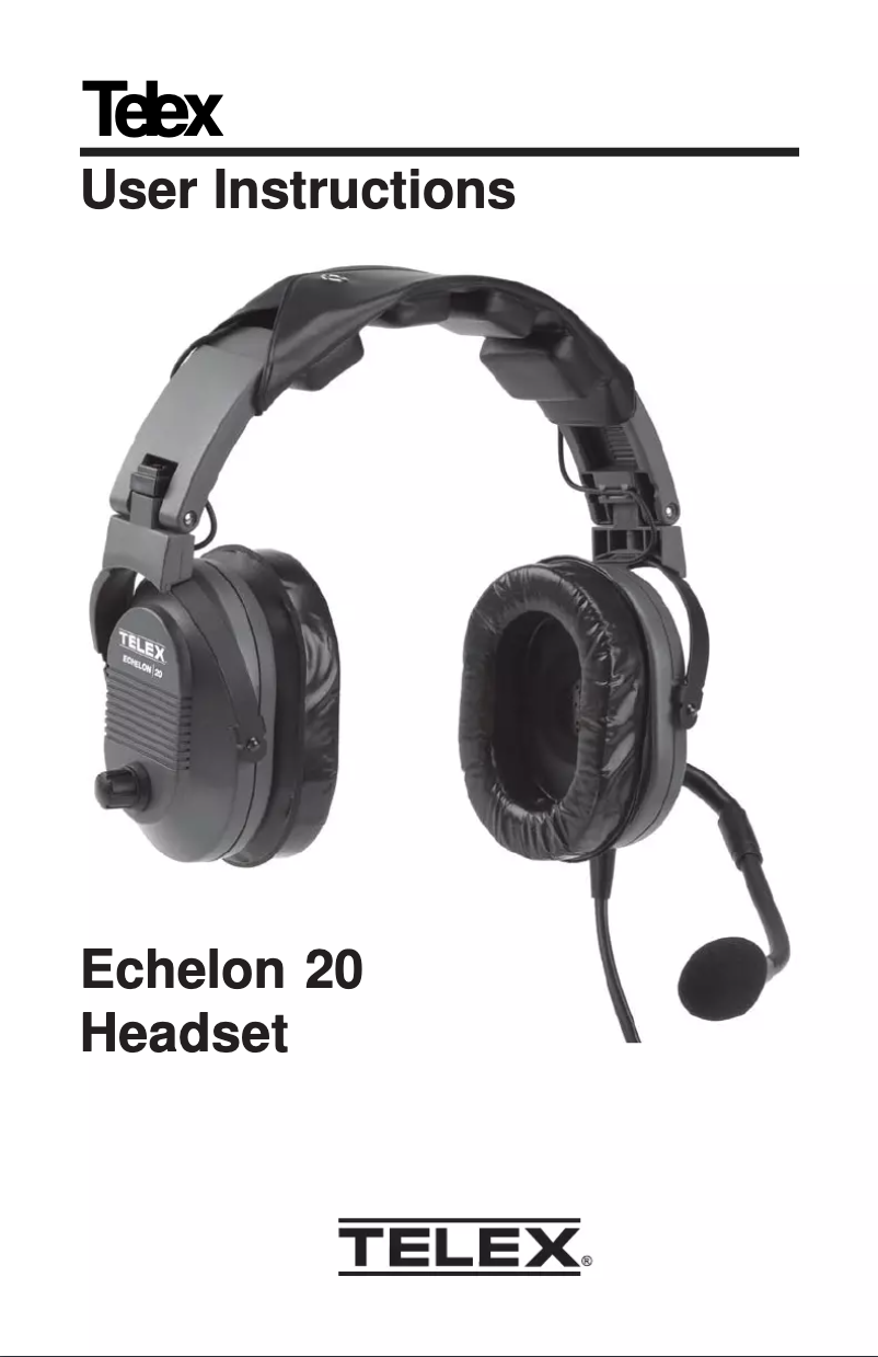 Página 1 del manual Manual de usuario Telex Echelon 20