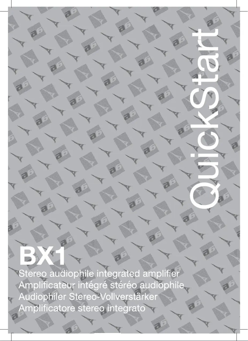 Image de la première page du manuel de l'appareil BX-1