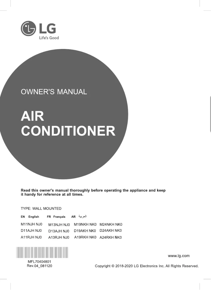 Página 1 del manual Manual de usuario LG M13NJH