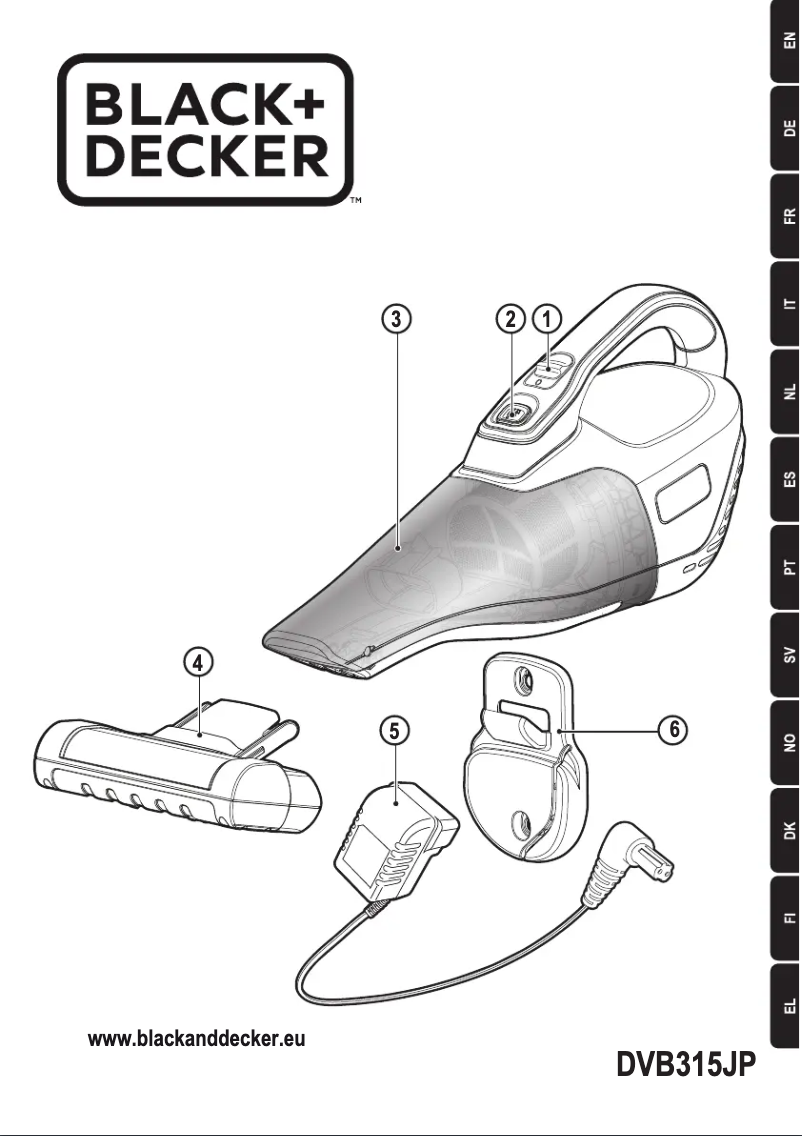 Page n°1 - Manuel utilisateur Black & Decker Dustbuster DVB315JP
