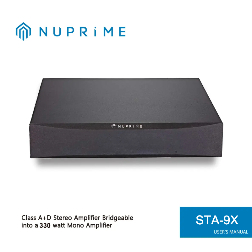 Page 1 de la notice Manuel utilisateur NuPrime STA-9X