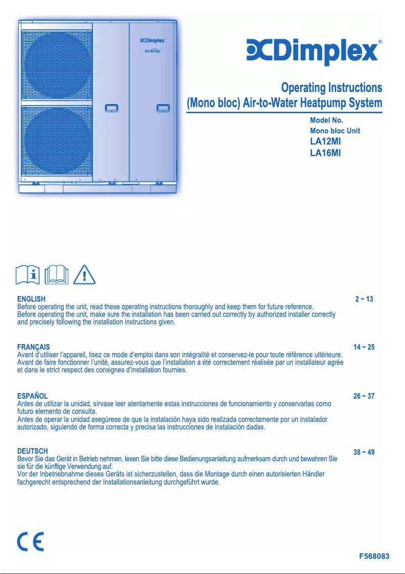 Page 1 de la notice Manuel utilisateur Dimplex LA6MI